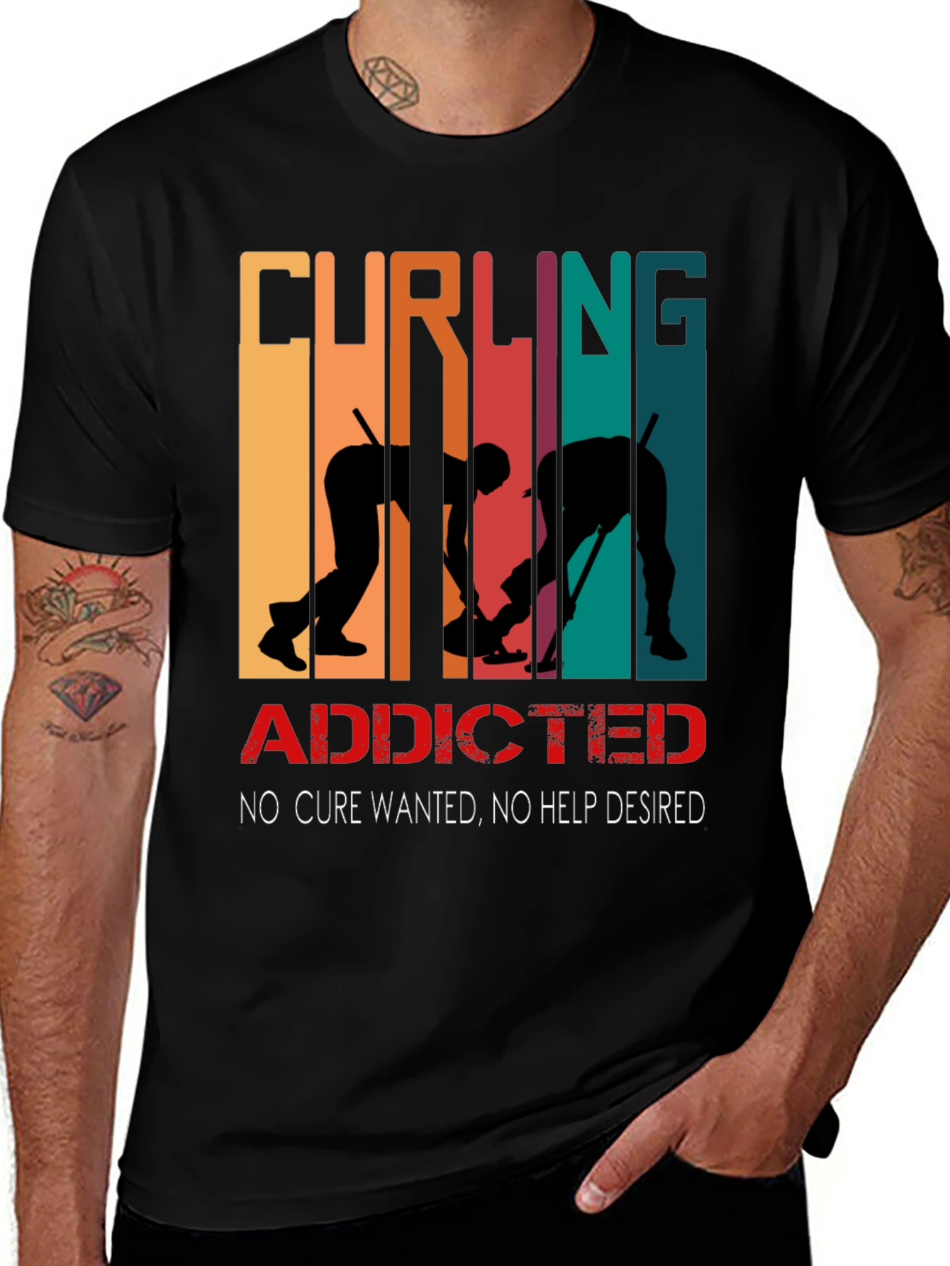 Curling Addicted T-Shirt - No Cure Wanted