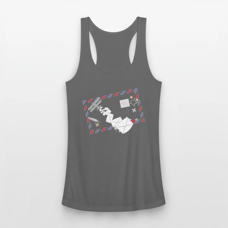 Airmail frame with letters & mail plane symbol