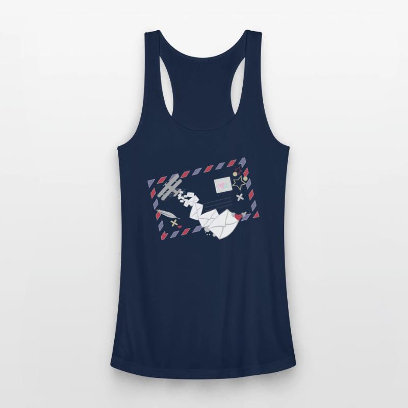 Airmail frame with letters & mail plane symbol