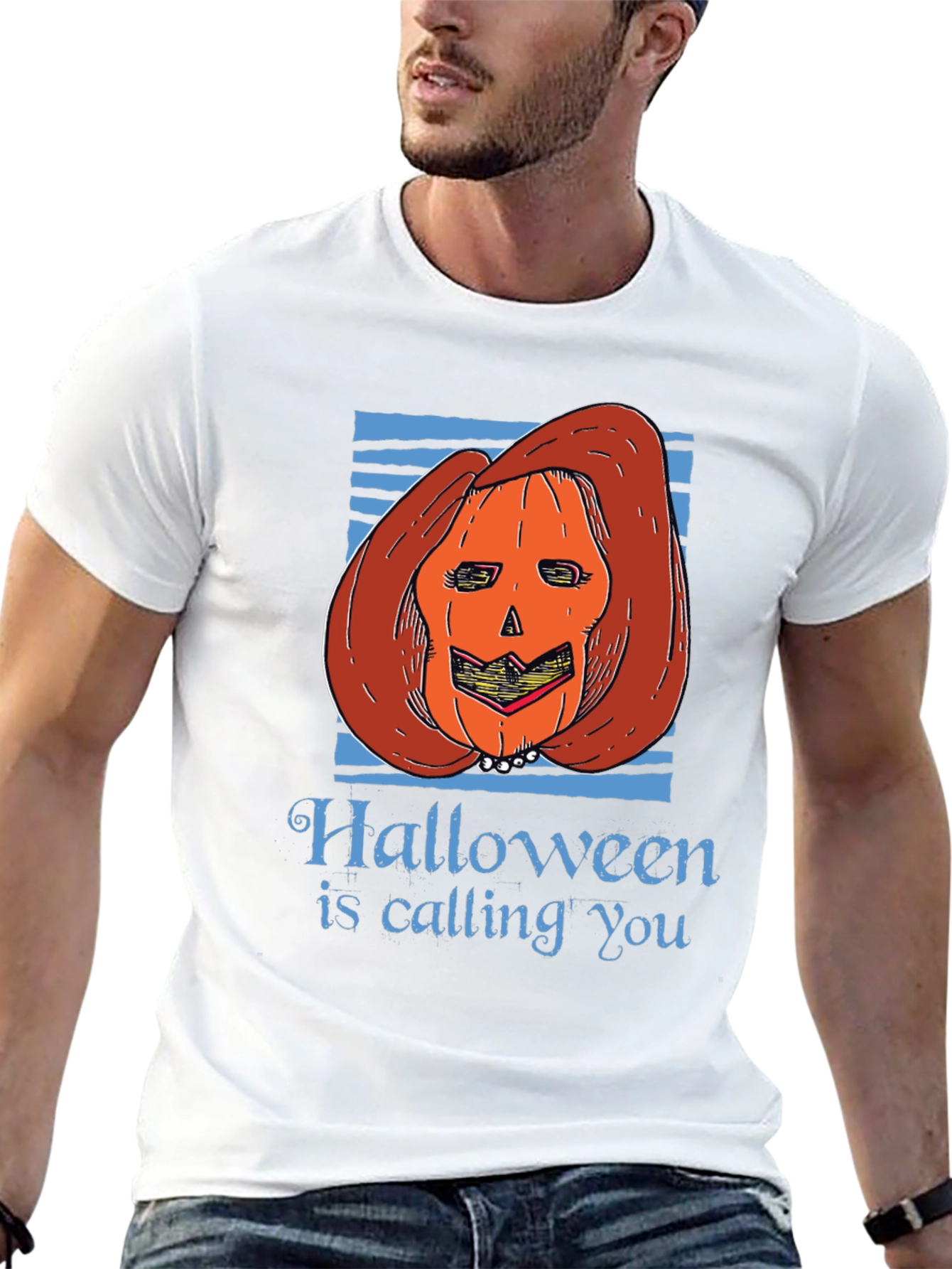 Halloween Pumpkin Lady Graphic Tee