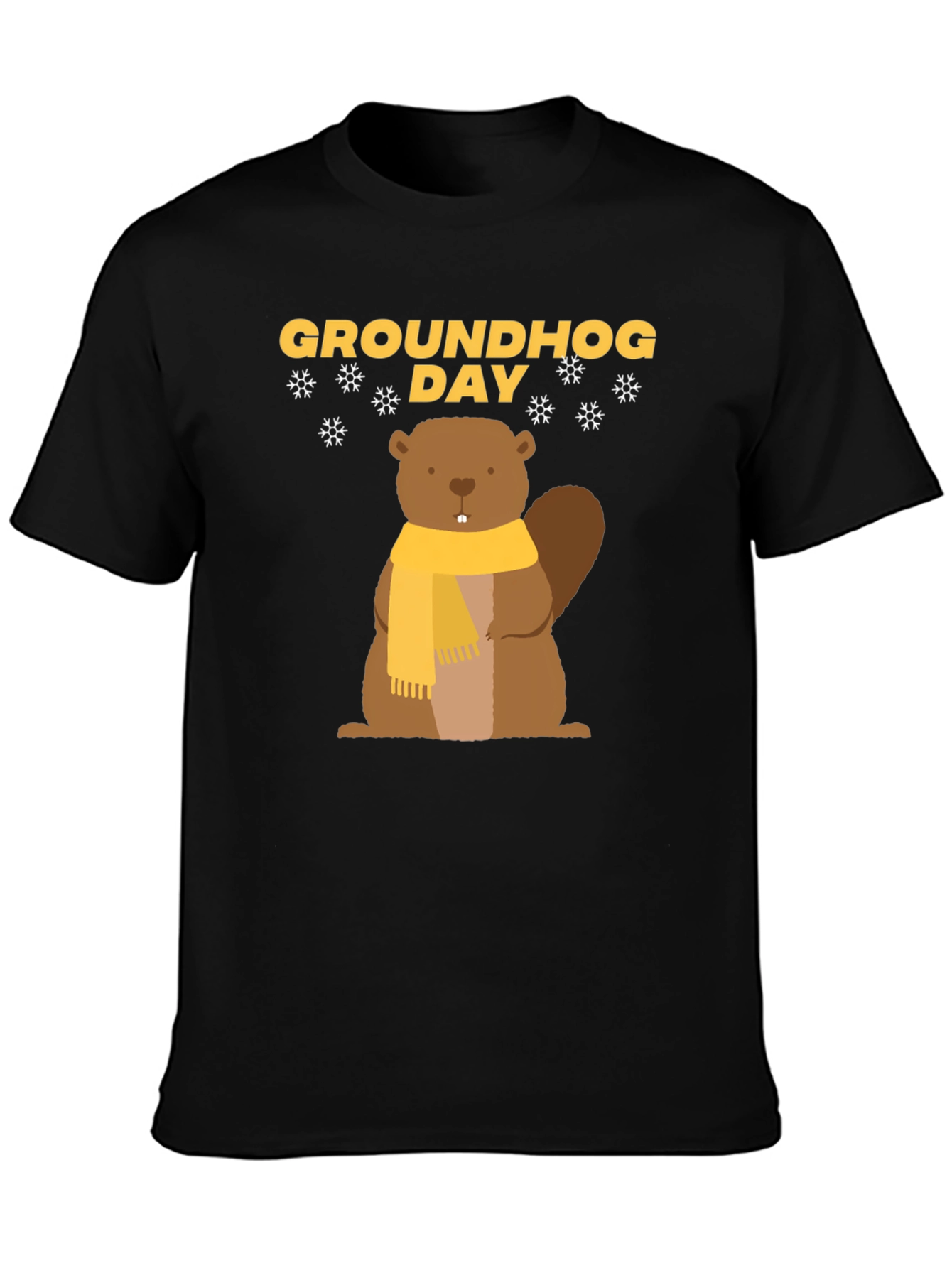 Groundhog Day T-Shirt - Cute Cartoon Woodchuck
