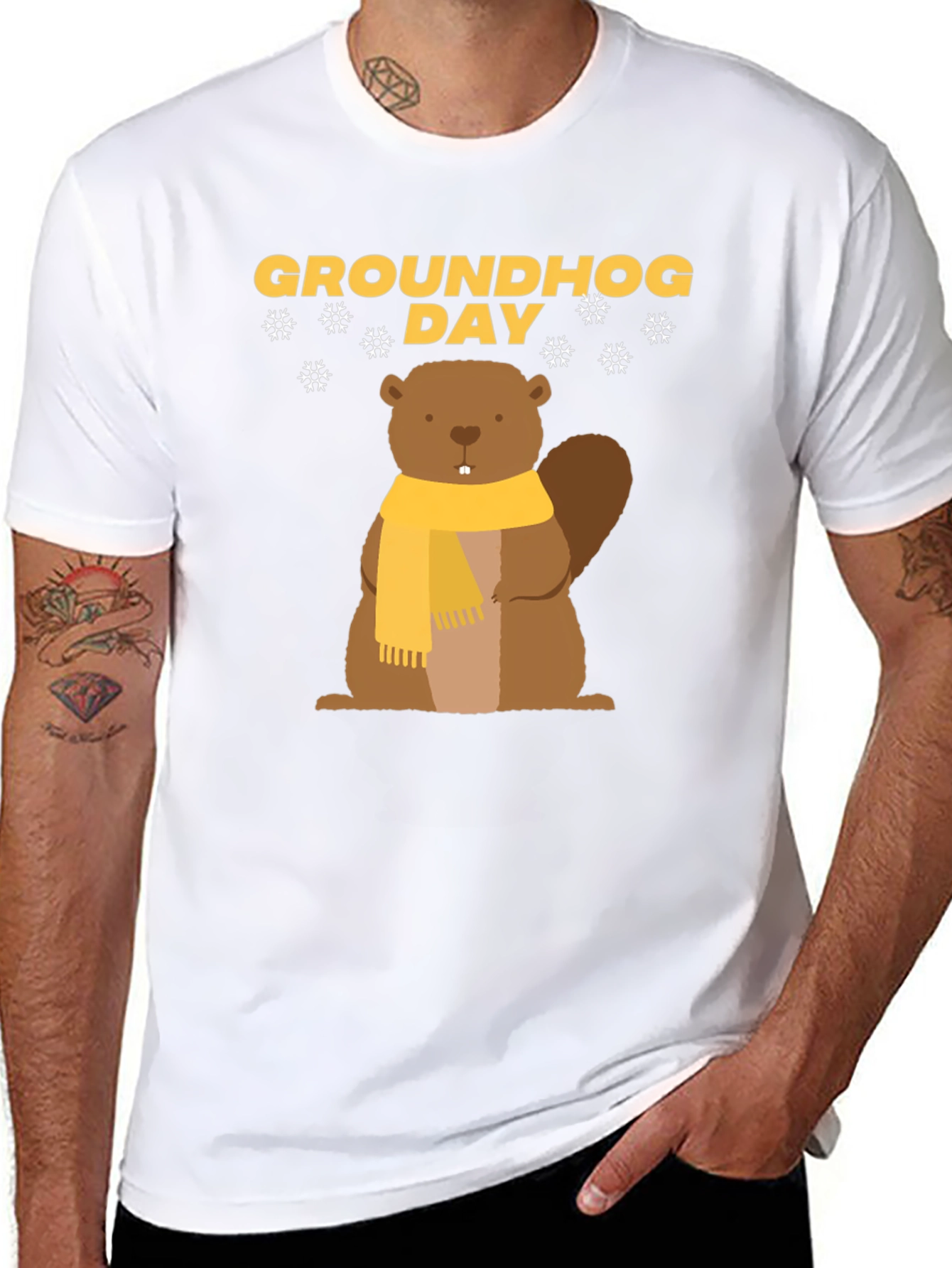Groundhog Day T-Shirt - Cute Cartoon Woodchuck