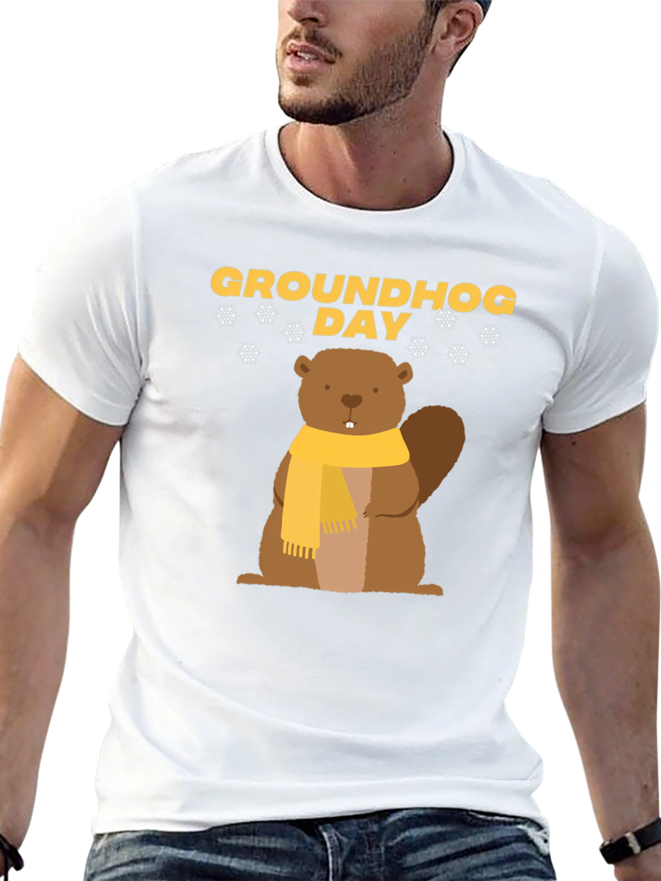 Groundhog Day T-Shirt - Cute Cartoon Woodchuck