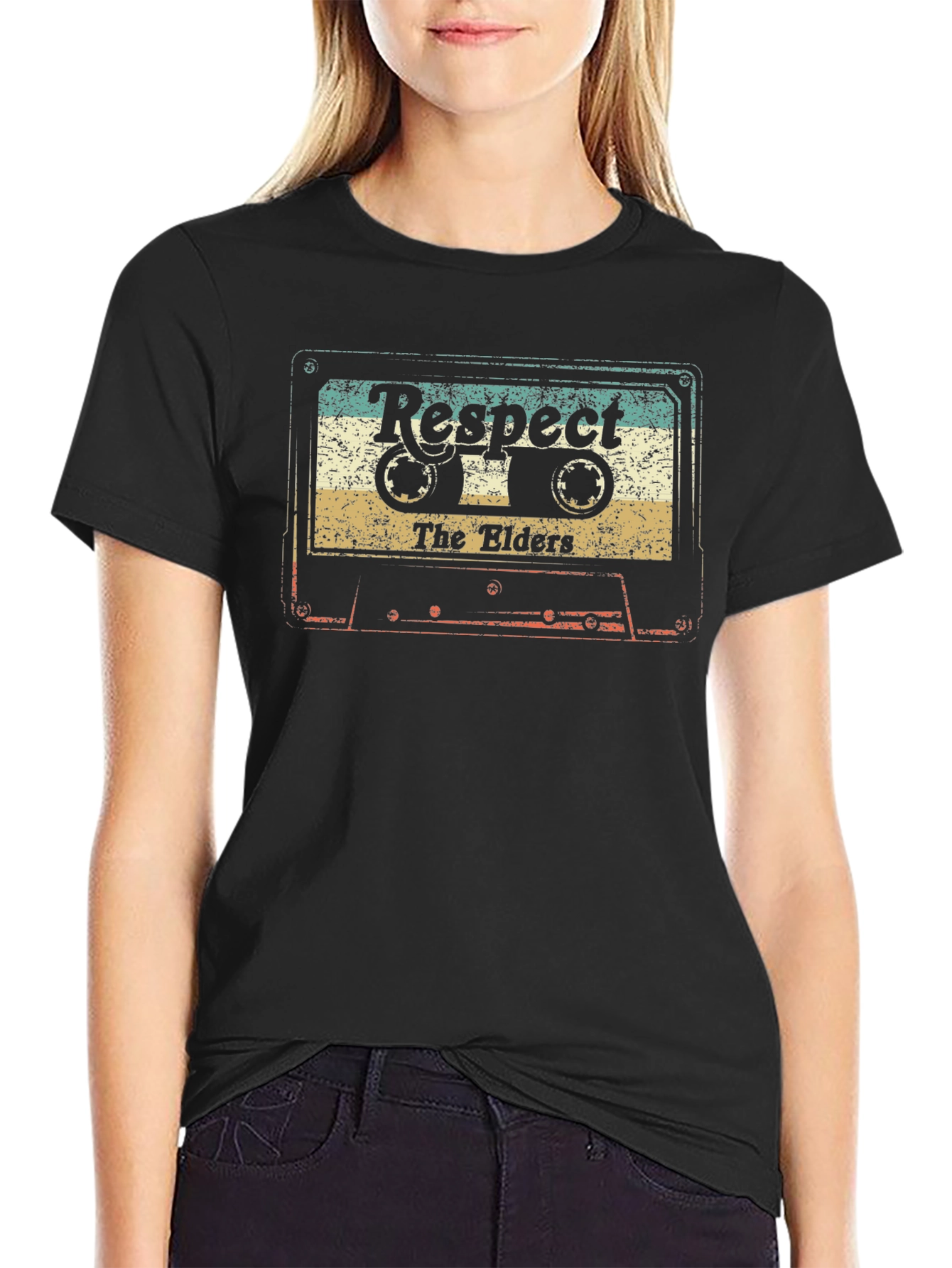 Respect The Elders Cassette Tape Graphic T-Shirt