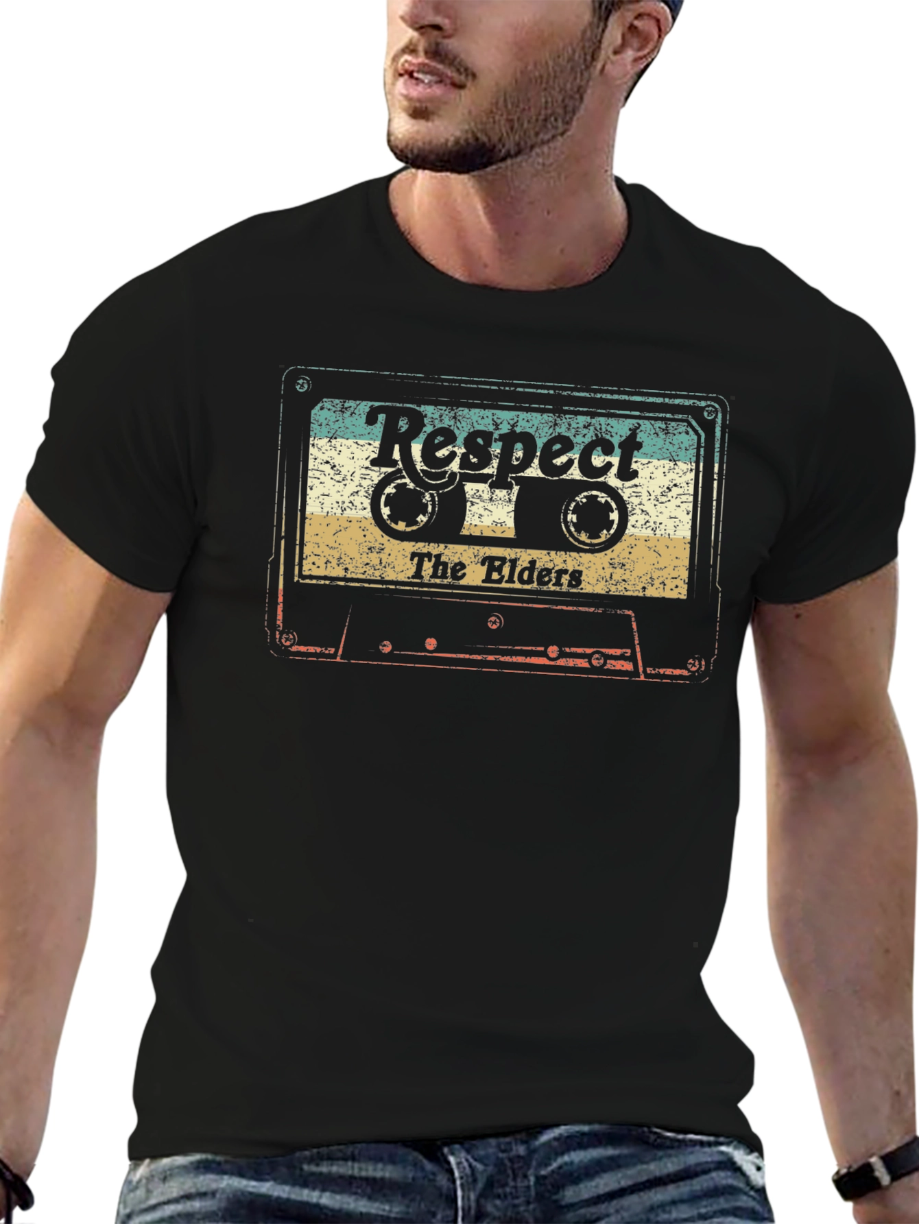 Respect The Elders Cassette Tape Graphic T-Shirt