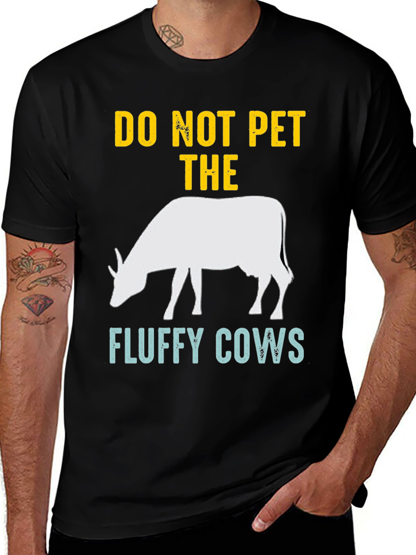 Do Not Pet The Fluffy Cows Graphic Tee