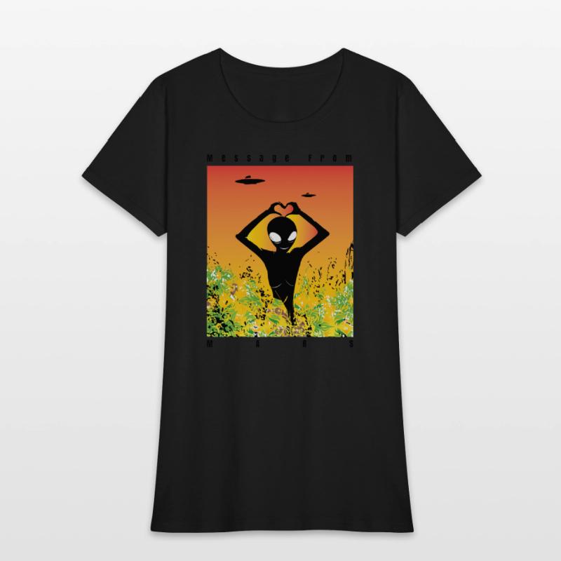 Alien Vibes T-Shirt – Unique Sci-Fi Cartoon Alien