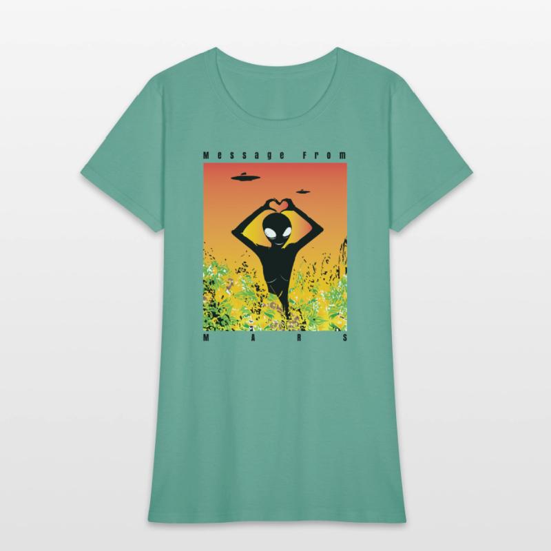 Alien Vibes T-Shirt – Unique Sci-Fi Cartoon Alien