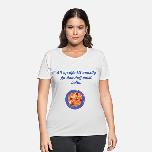 All spaghetti usually go dancing meat balls