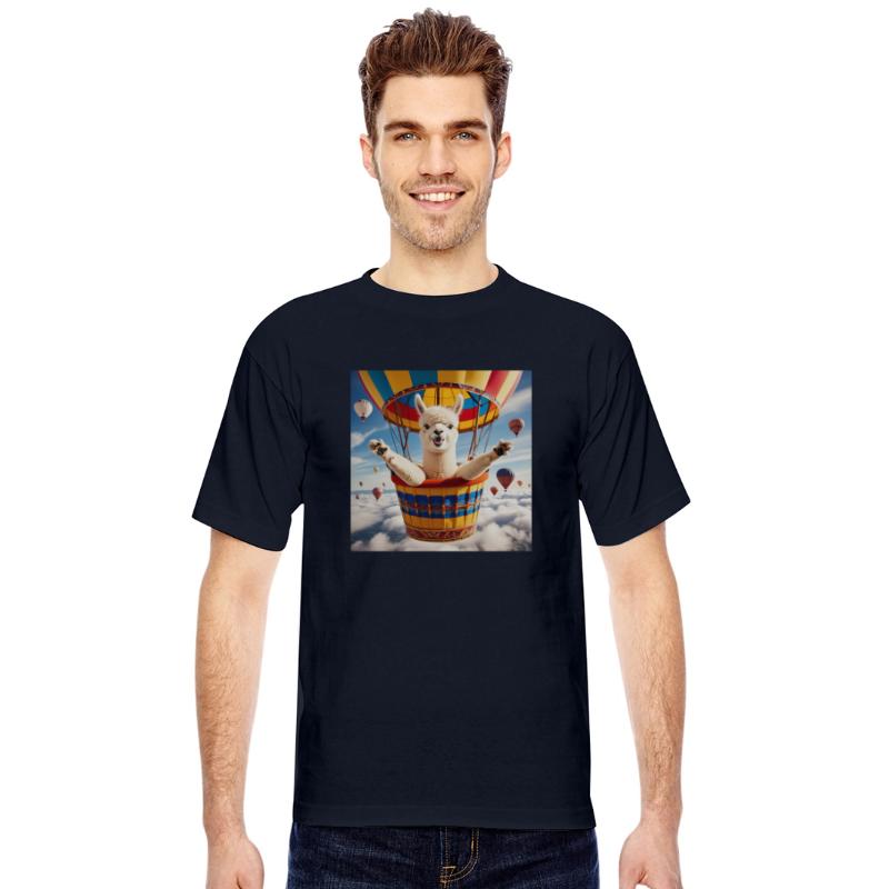 Alpaca in a Hot Air Balloon