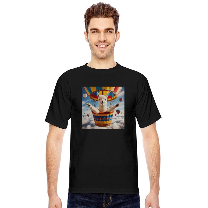 Alpaca in a Hot Air Balloon