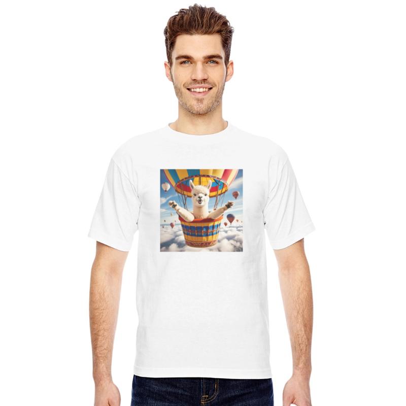 Alpaca in a Hot Air Balloon