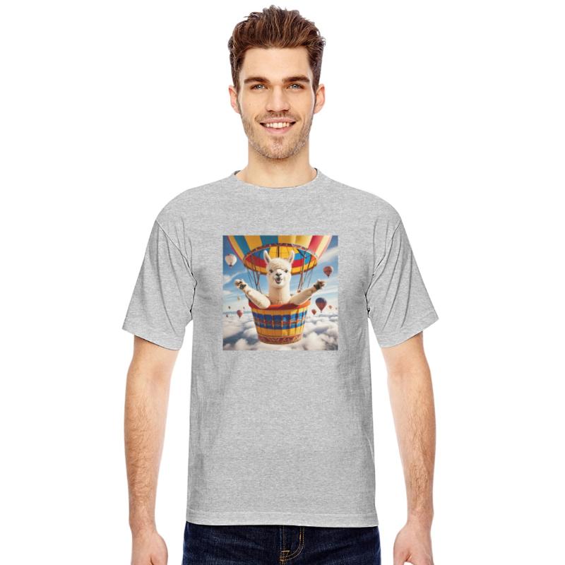 Alpaca in a Hot Air Balloon