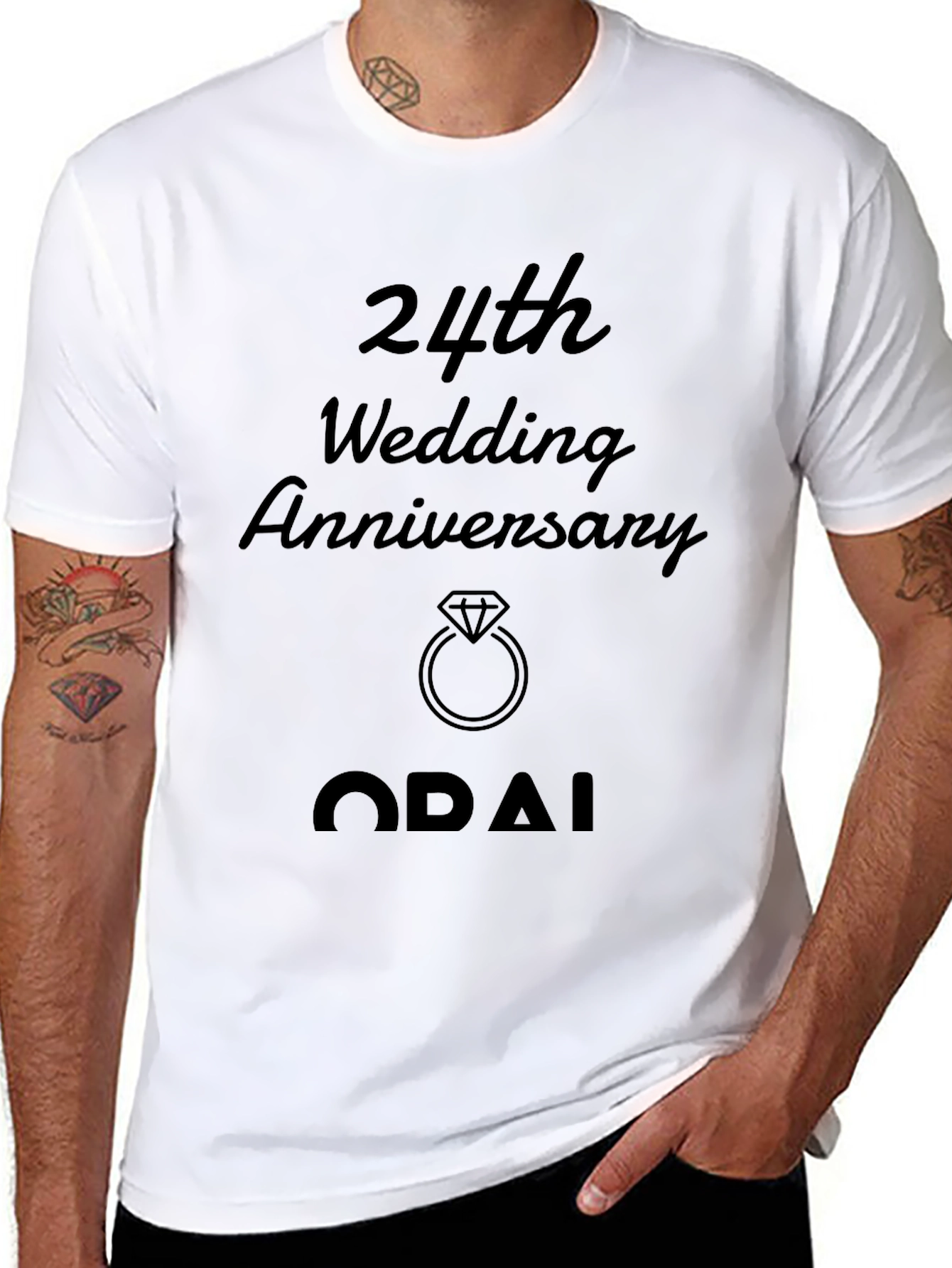 24th Wedding Anniversary Graphic Tee