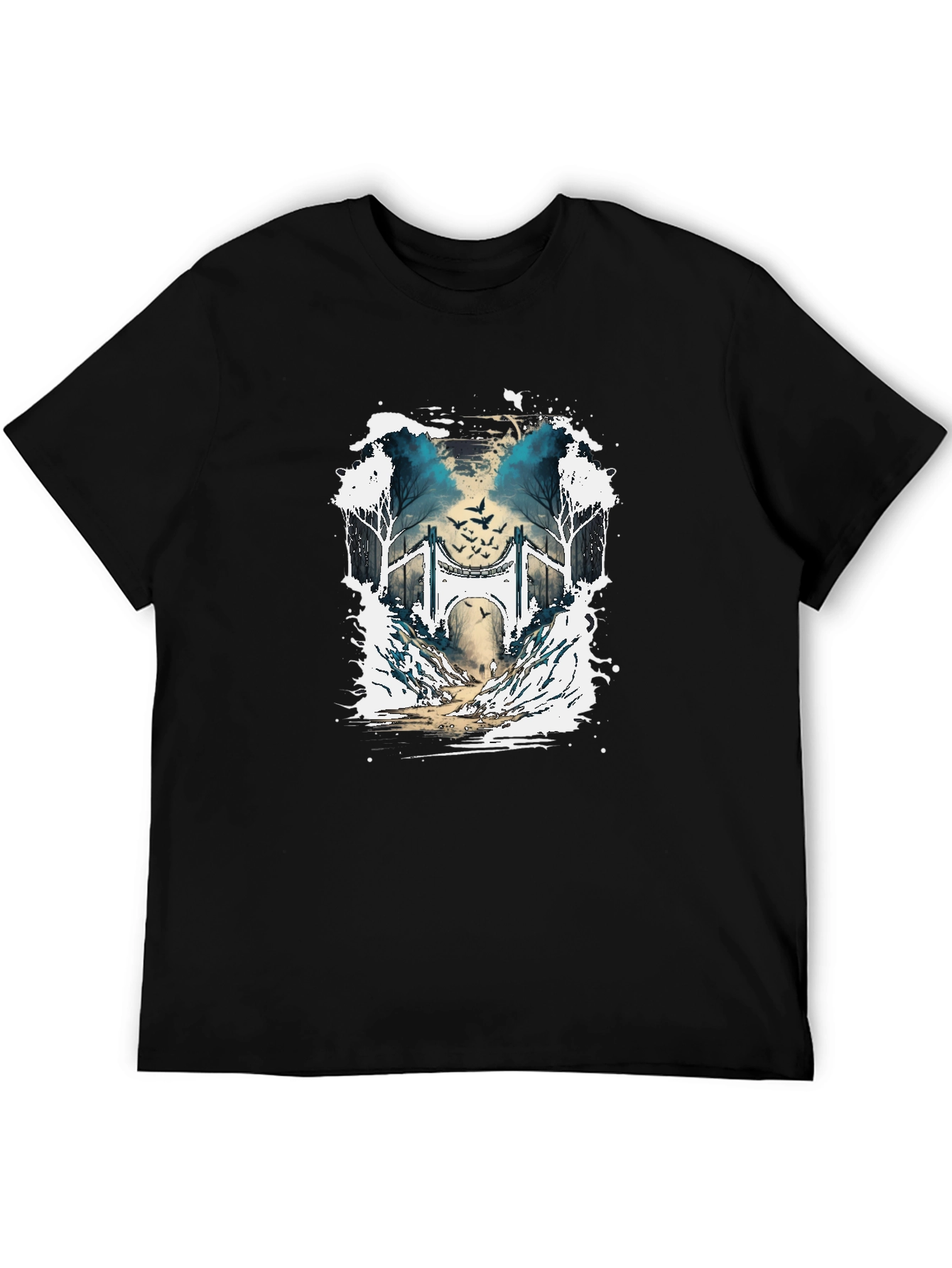Nature Bridge Graphic T-Shirt - Black