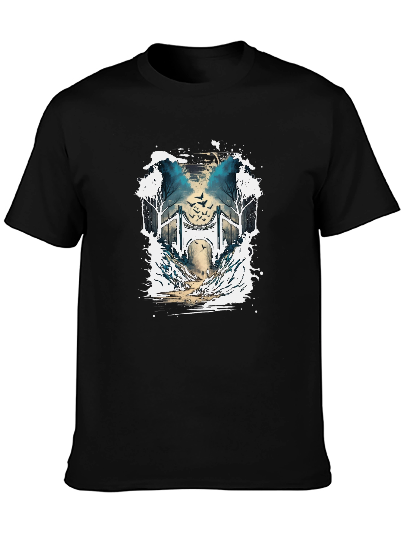 Nature Bridge Graphic T-Shirt - Black