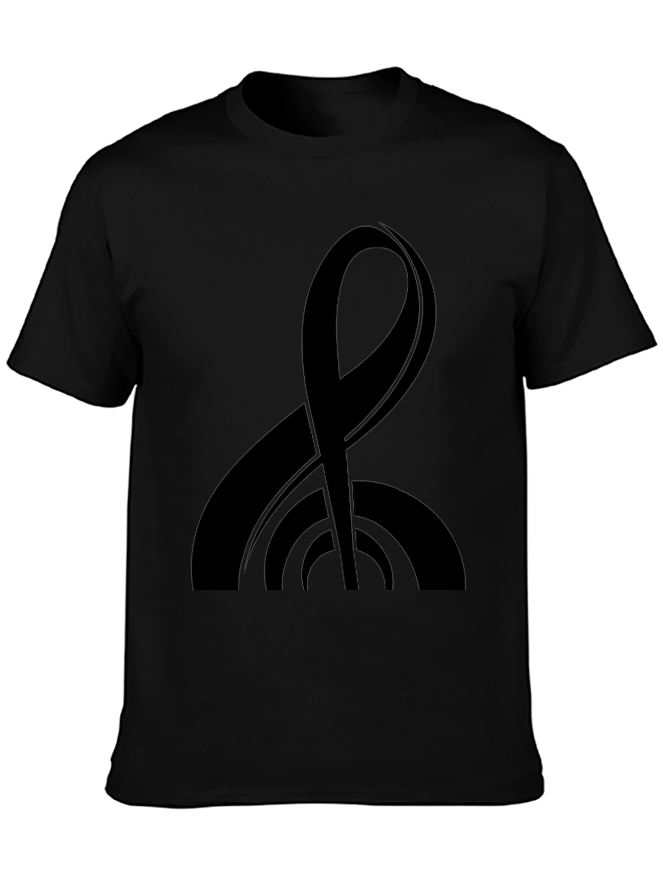 Modern Black Tee with Abstract Graphic