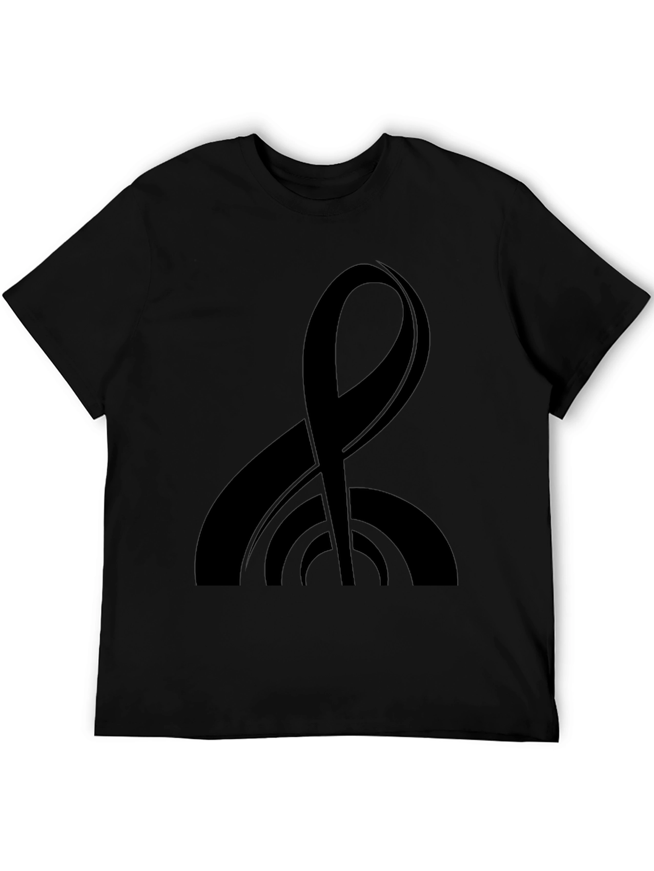 Modern Black Tee with Abstract Graphic