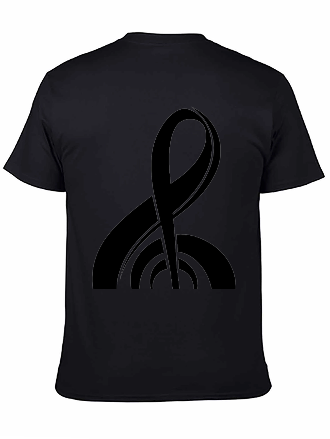 Modern Black Tee with Abstract Graphic