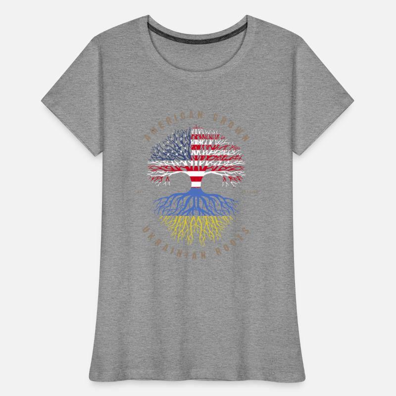 American Grown Ukrainian Roots Ukraine Flag