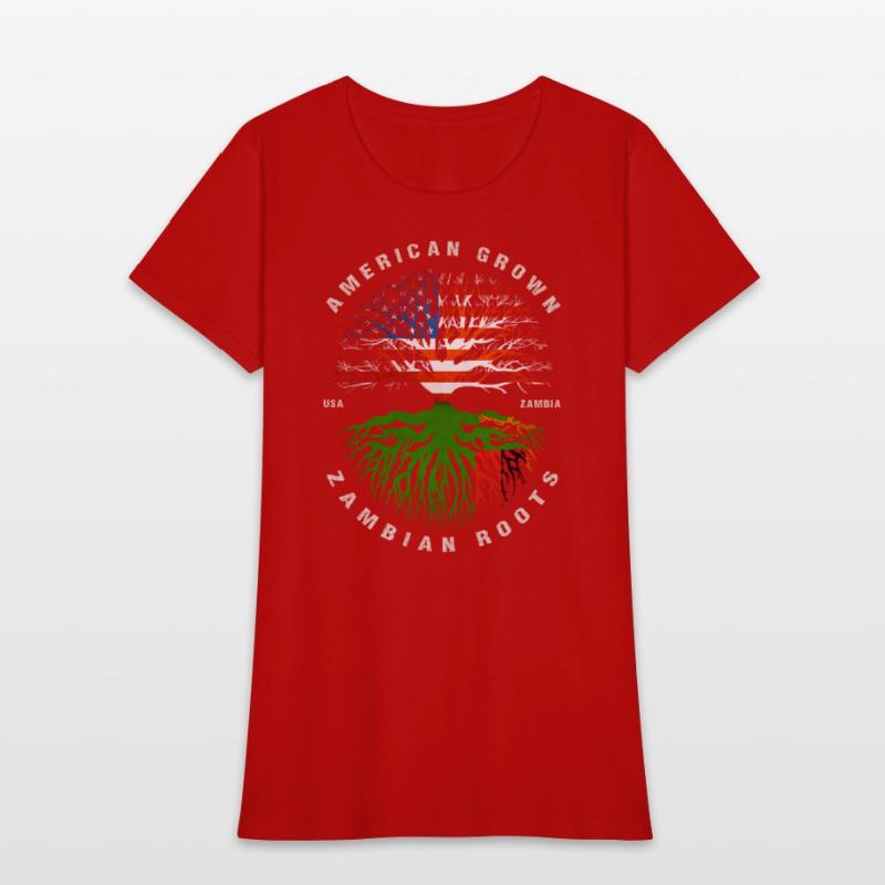 American Grown Zambian Roots Zambia Flag