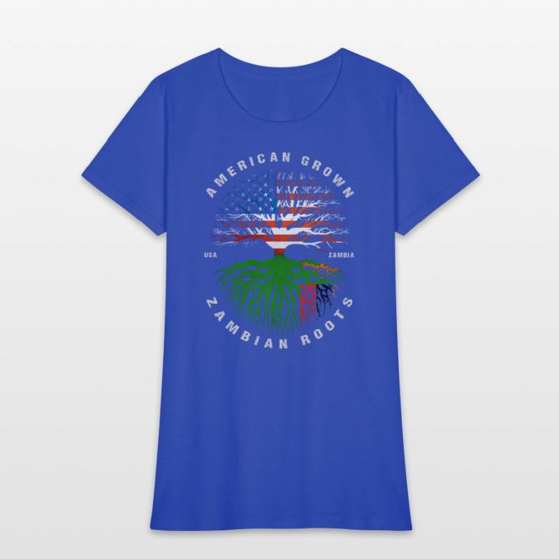 American Grown Zambian Roots Zambia Flag