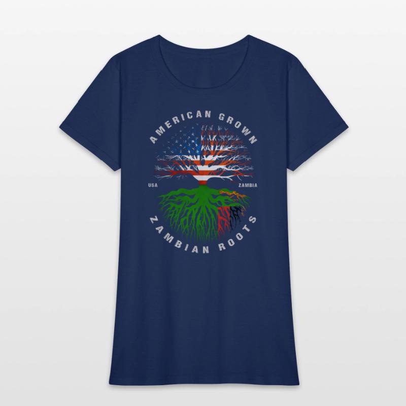American Grown Zambian Roots Zambia Flag