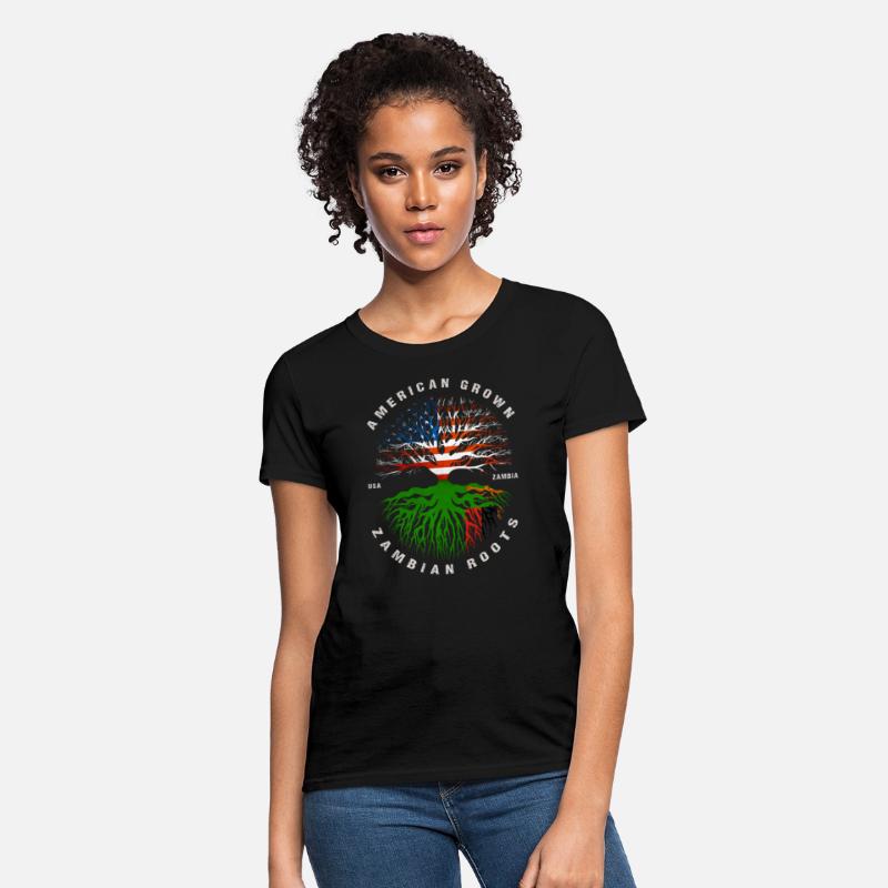 American Grown Zambian Roots Zambia Flag