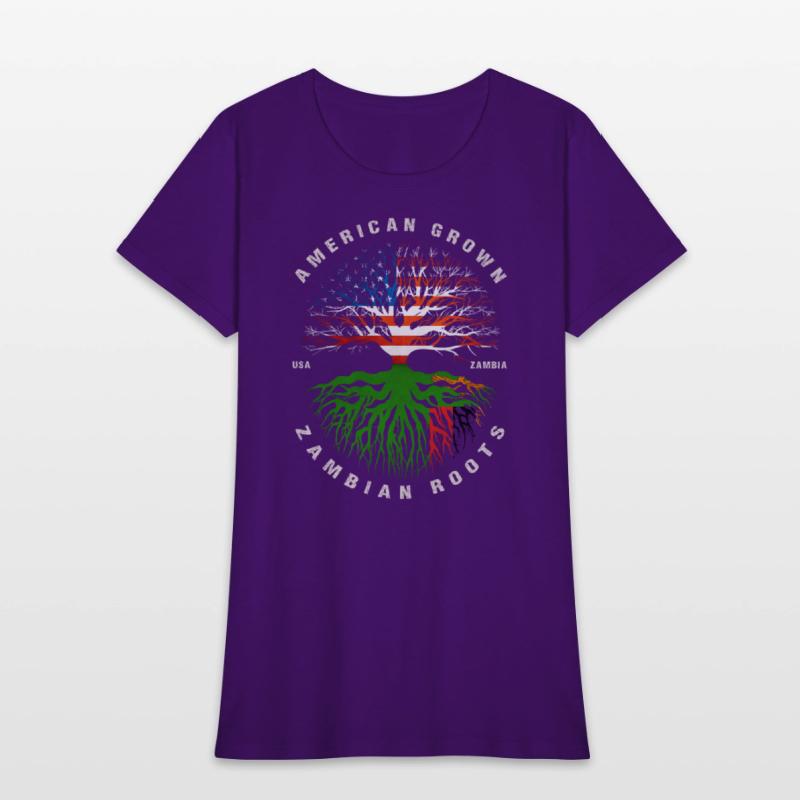 American Grown Zambian Roots Zambia Flag