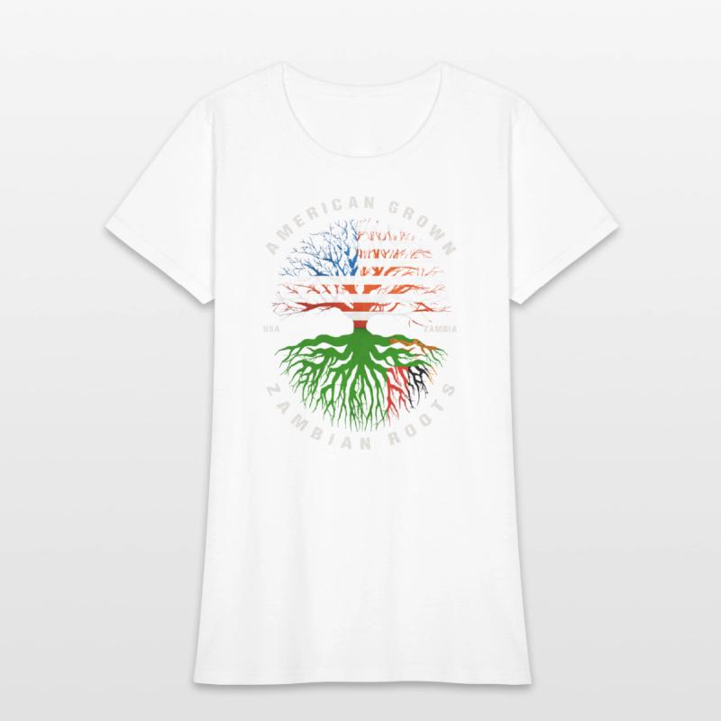 American Grown Zambian Roots Zambia Flag