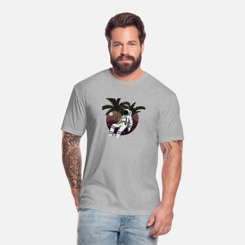 An illustration of an astronaut relaxing