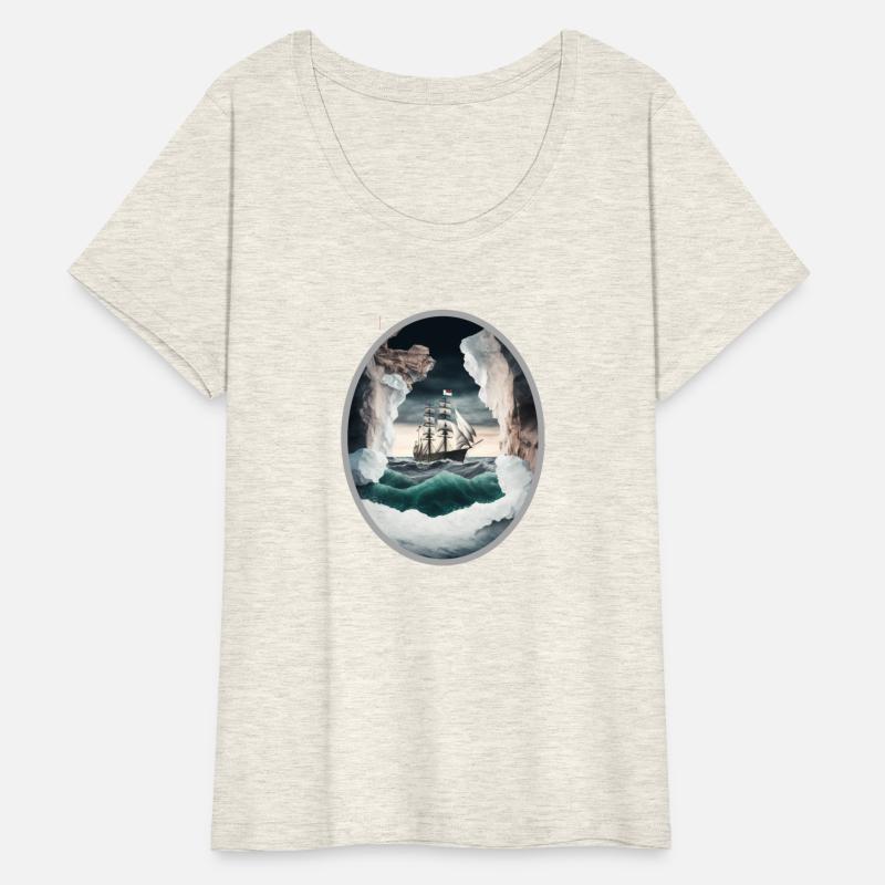 An Old Ship Battling the Elements