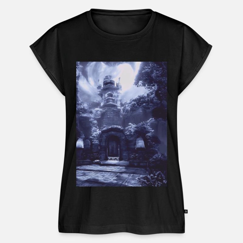 An unearthly castle on steampunk landscapes