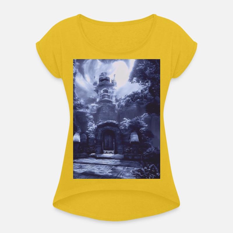 An unearthly castle on steampunk landscapes