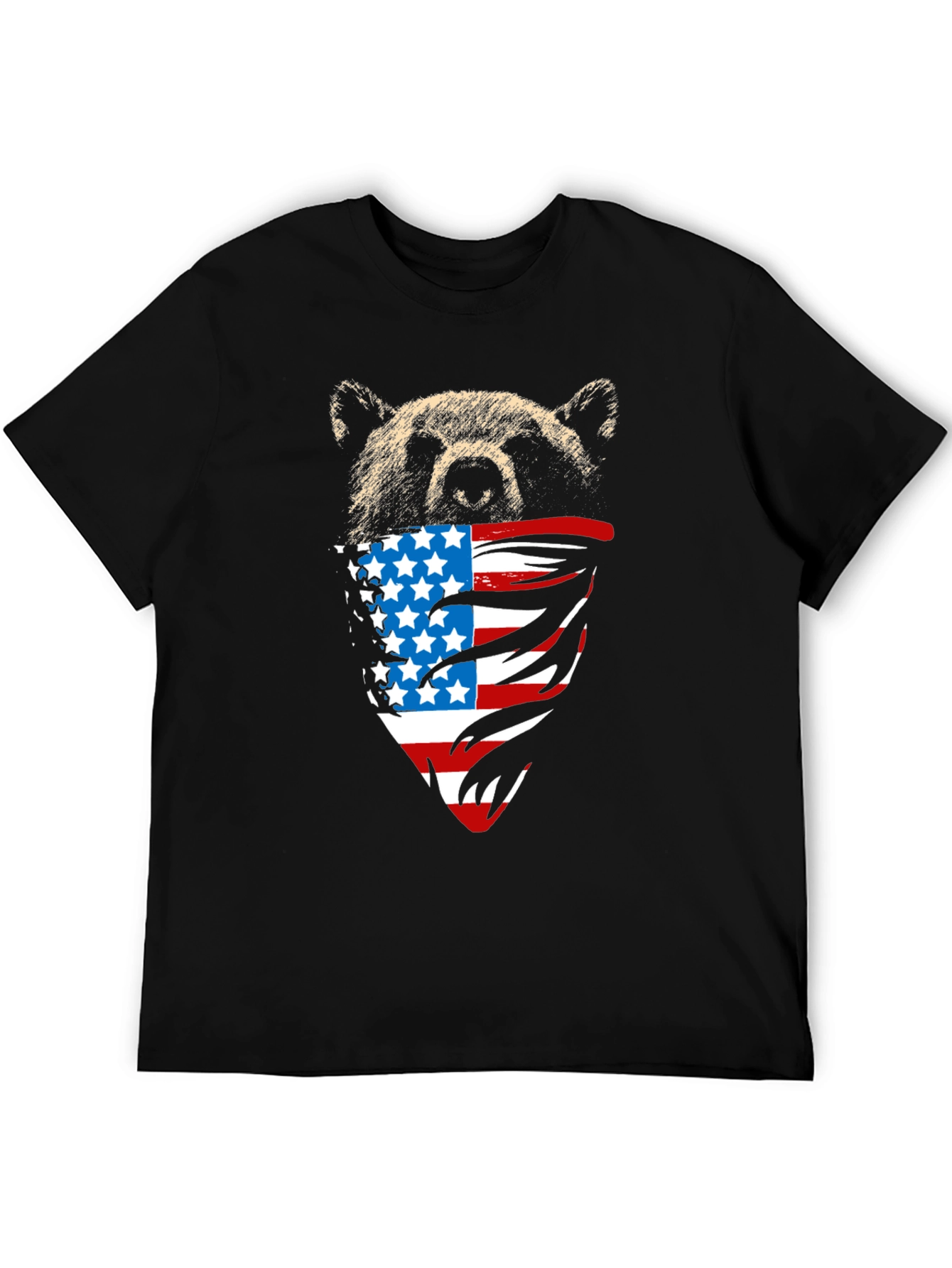 Bear American Flag Graphic Tee