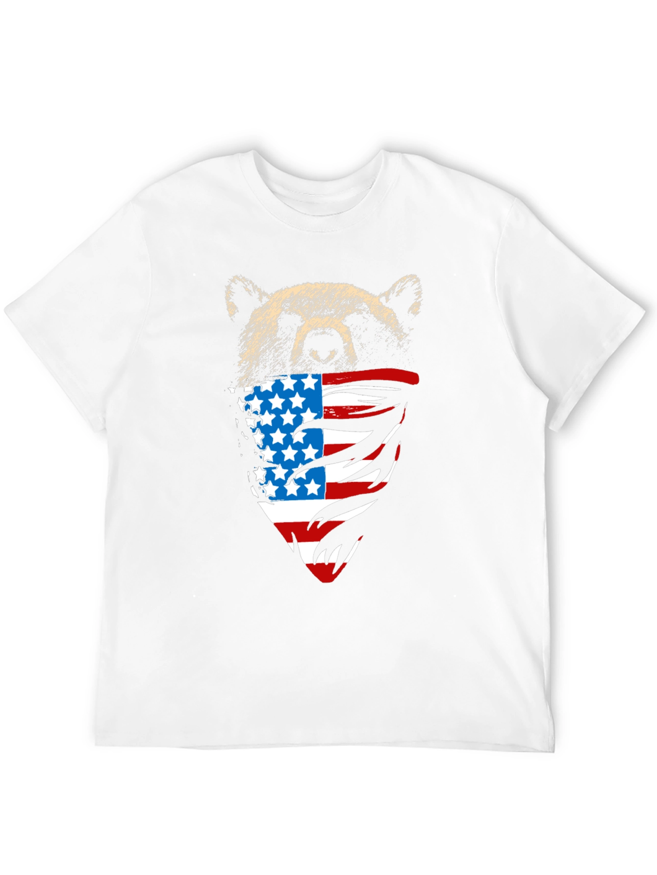 Bear American Flag Graphic Tee