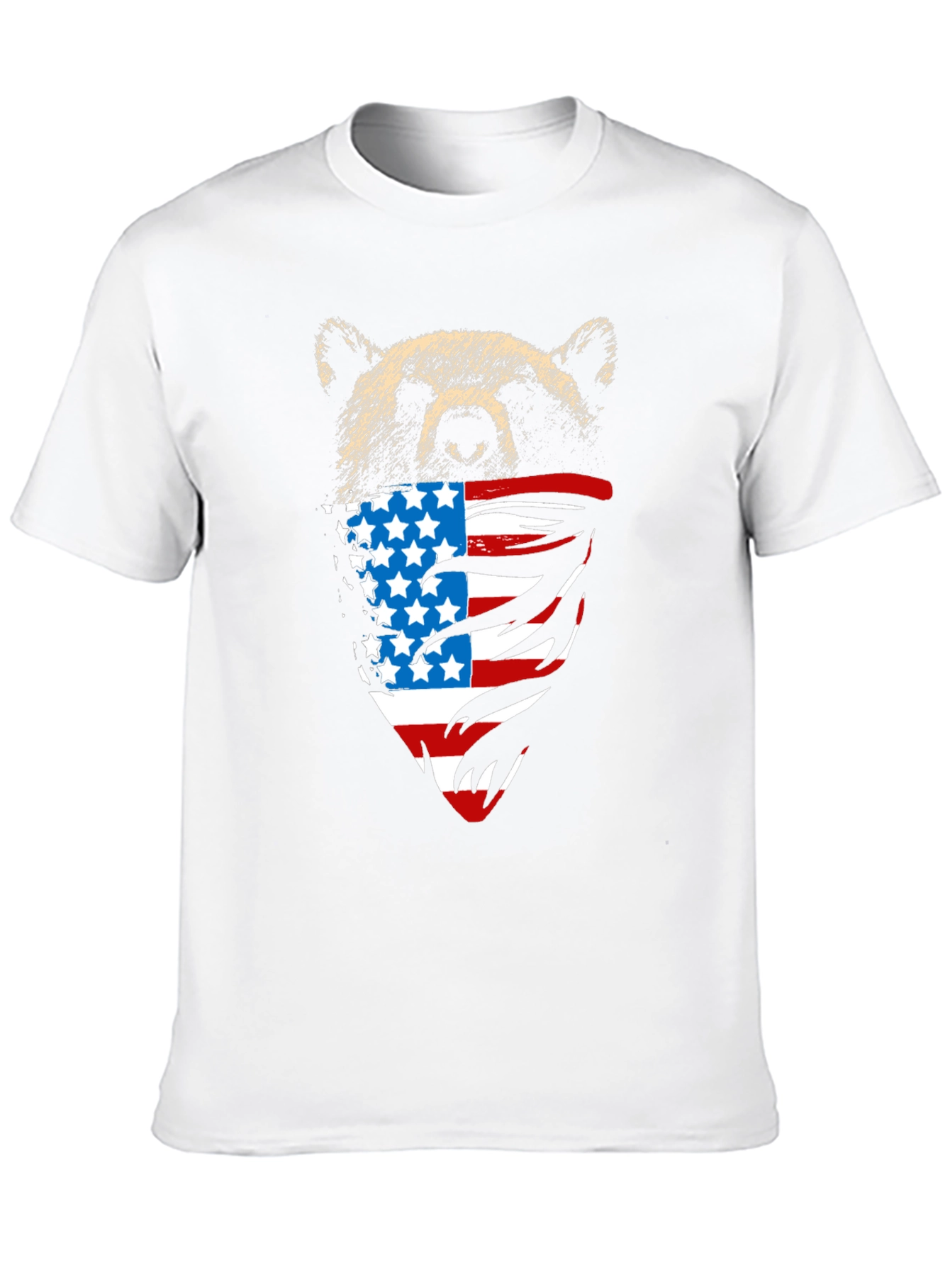 Bear American Flag Graphic Tee