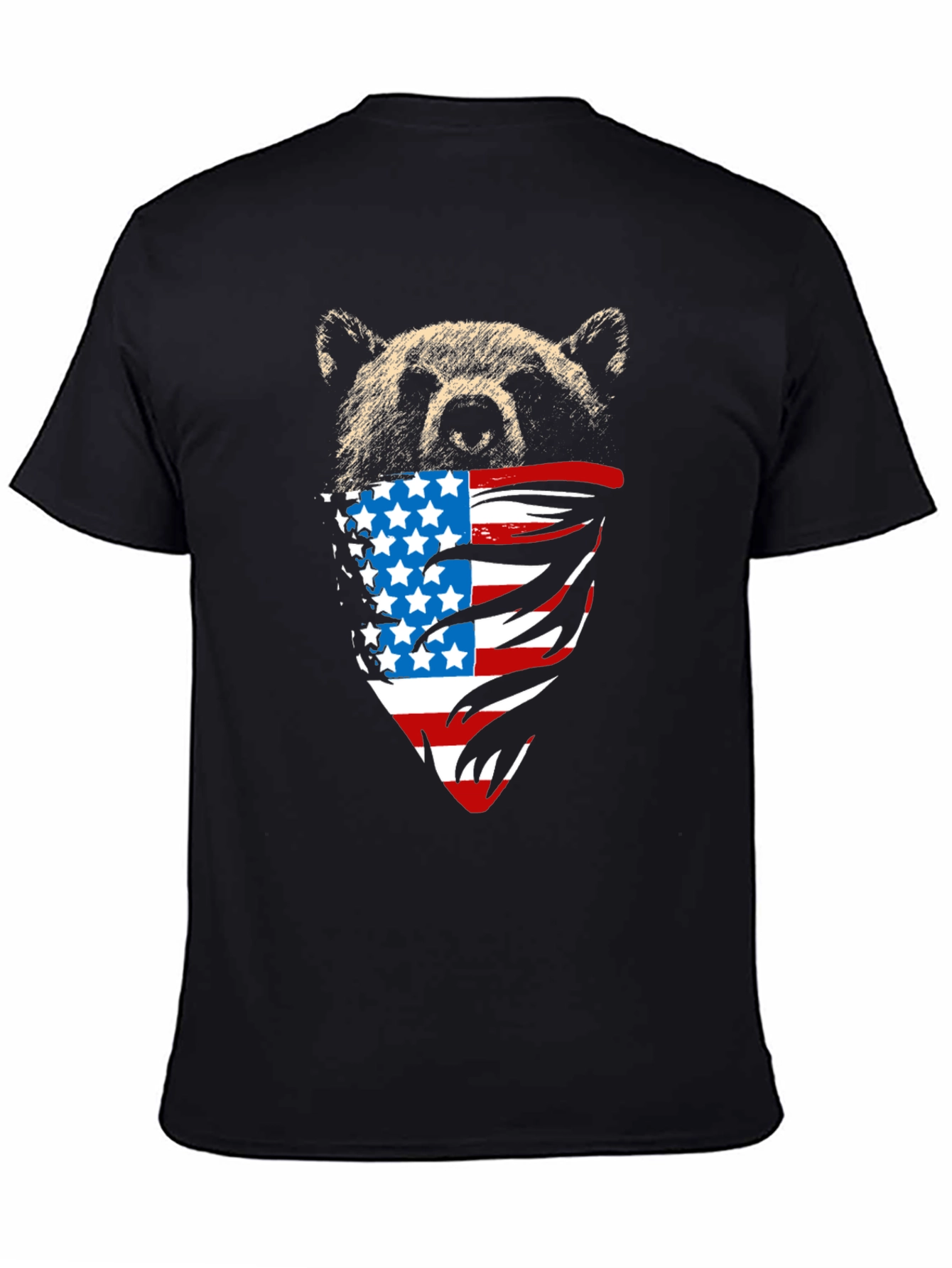 Bear American Flag Graphic Tee