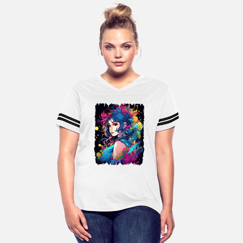 Anime blue hair girl