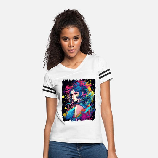 Anime blue hair girl