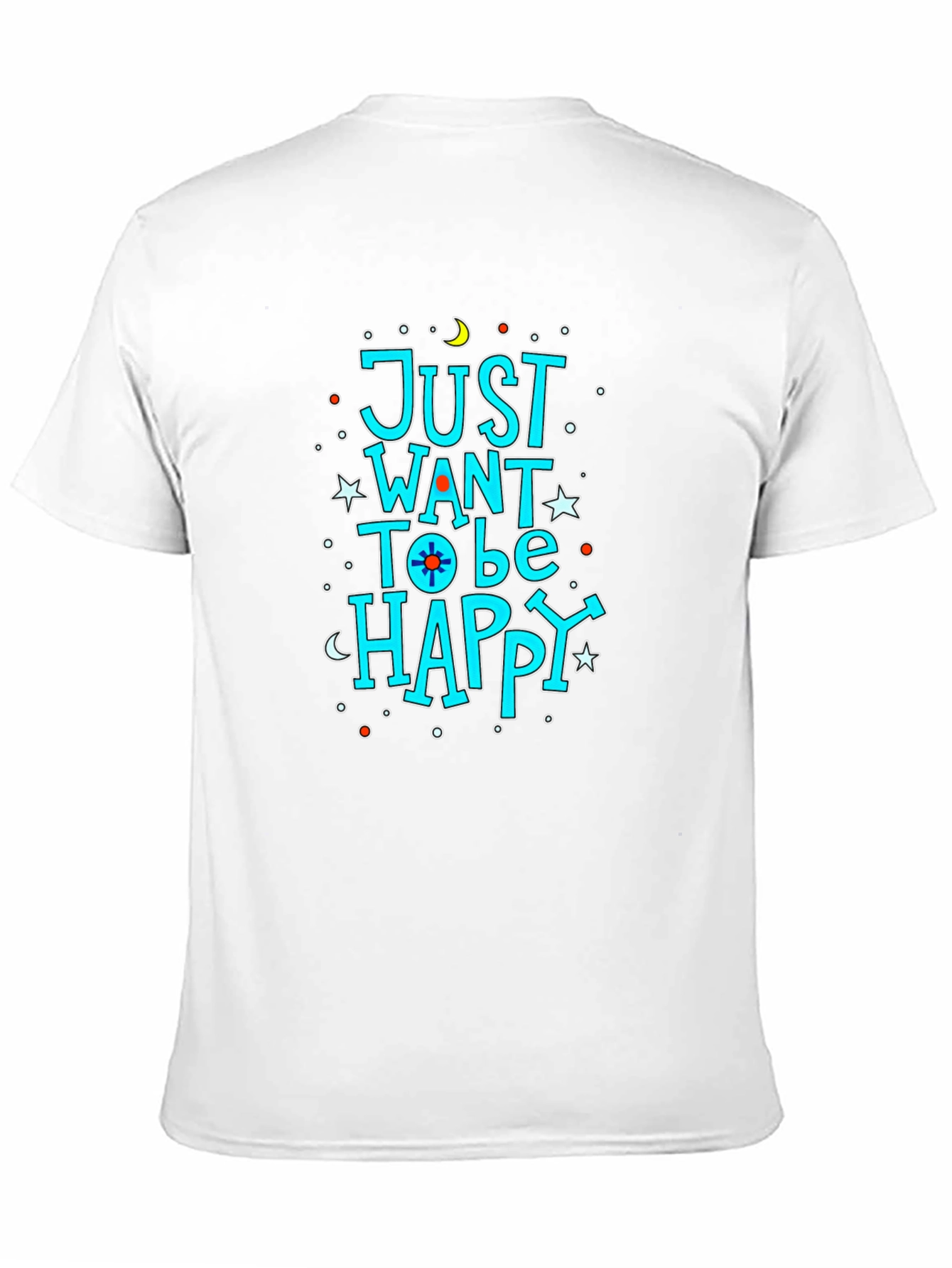Just Want to be Happy Graphic T-Shirt - Black