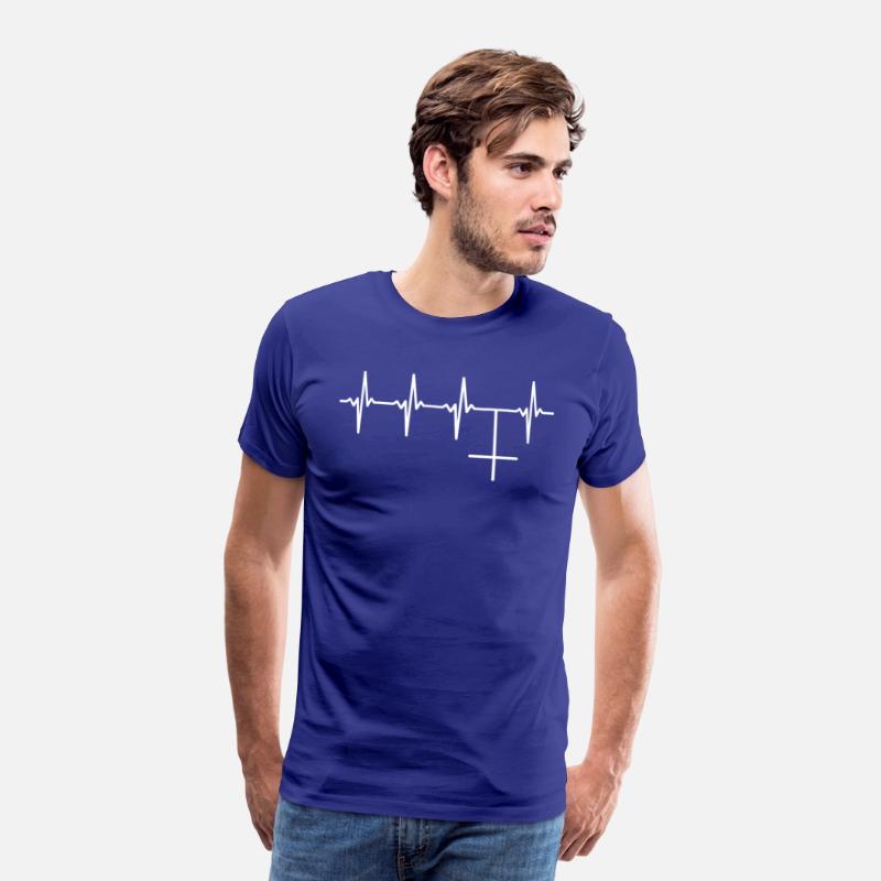 Antichrist Heartbeat Shirt with Upside Down Cross