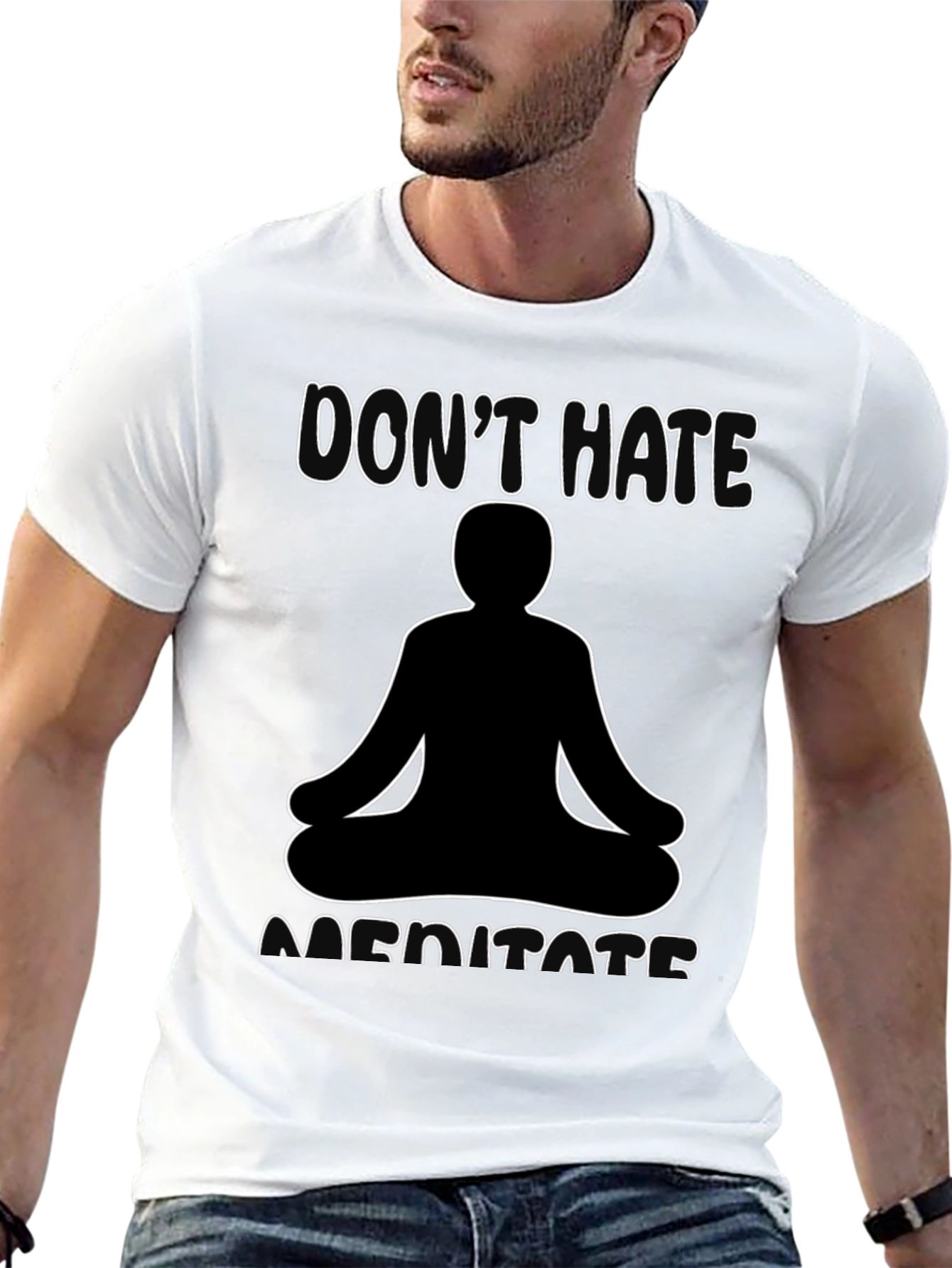 Dont Hate Meditate T-Shirt Black