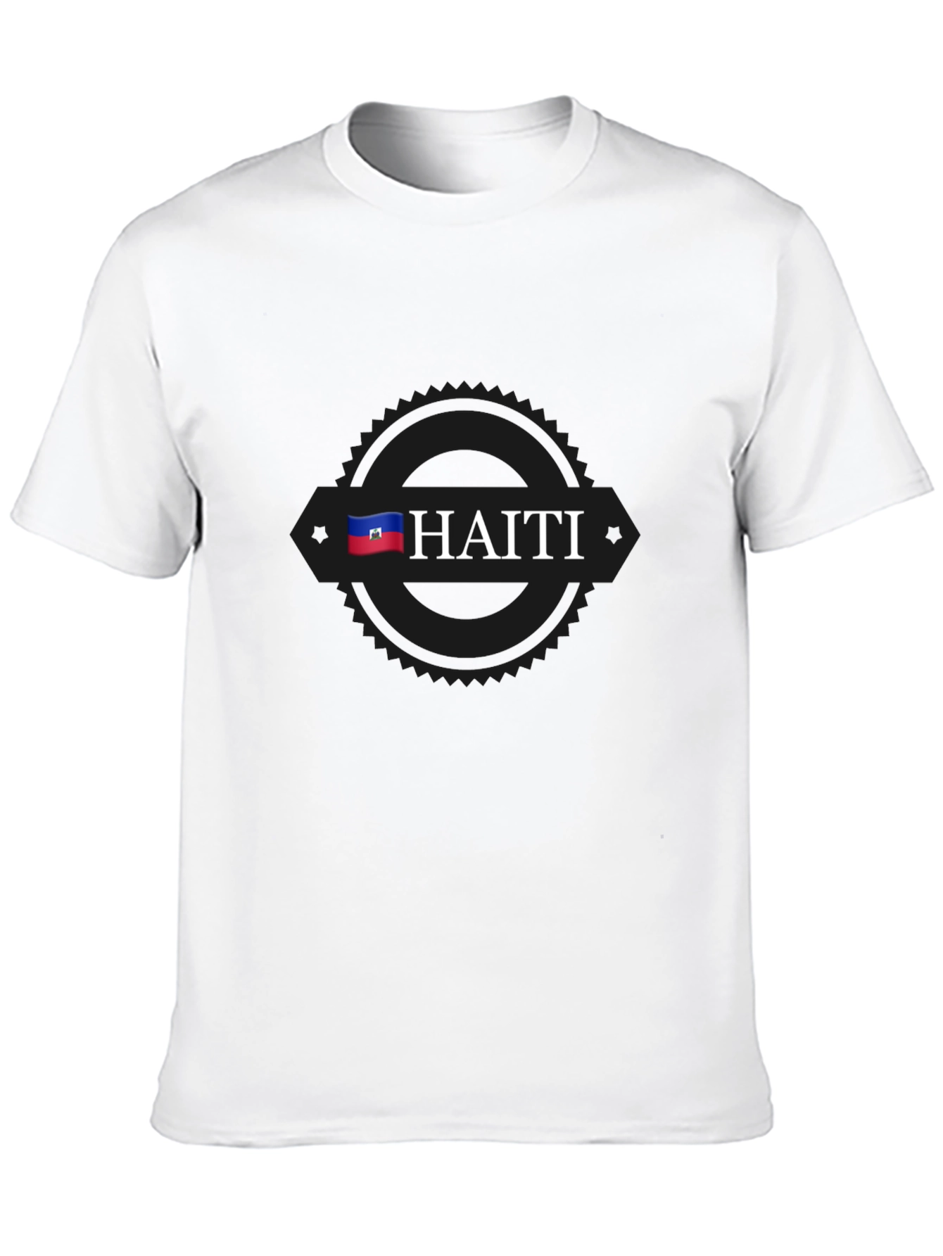 Haiti Flag T-Shirt - Black