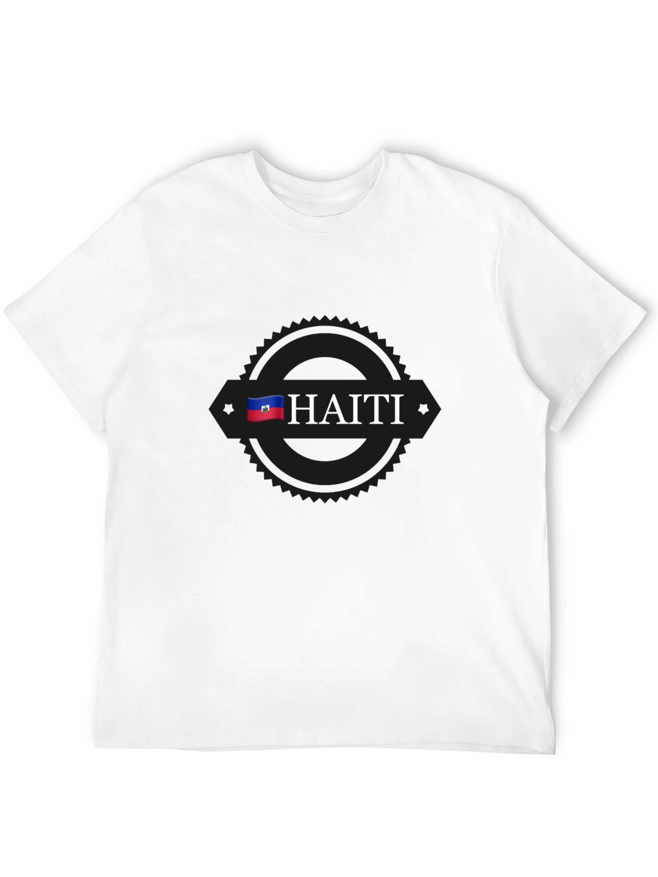Haiti Flag T-Shirt - Black
