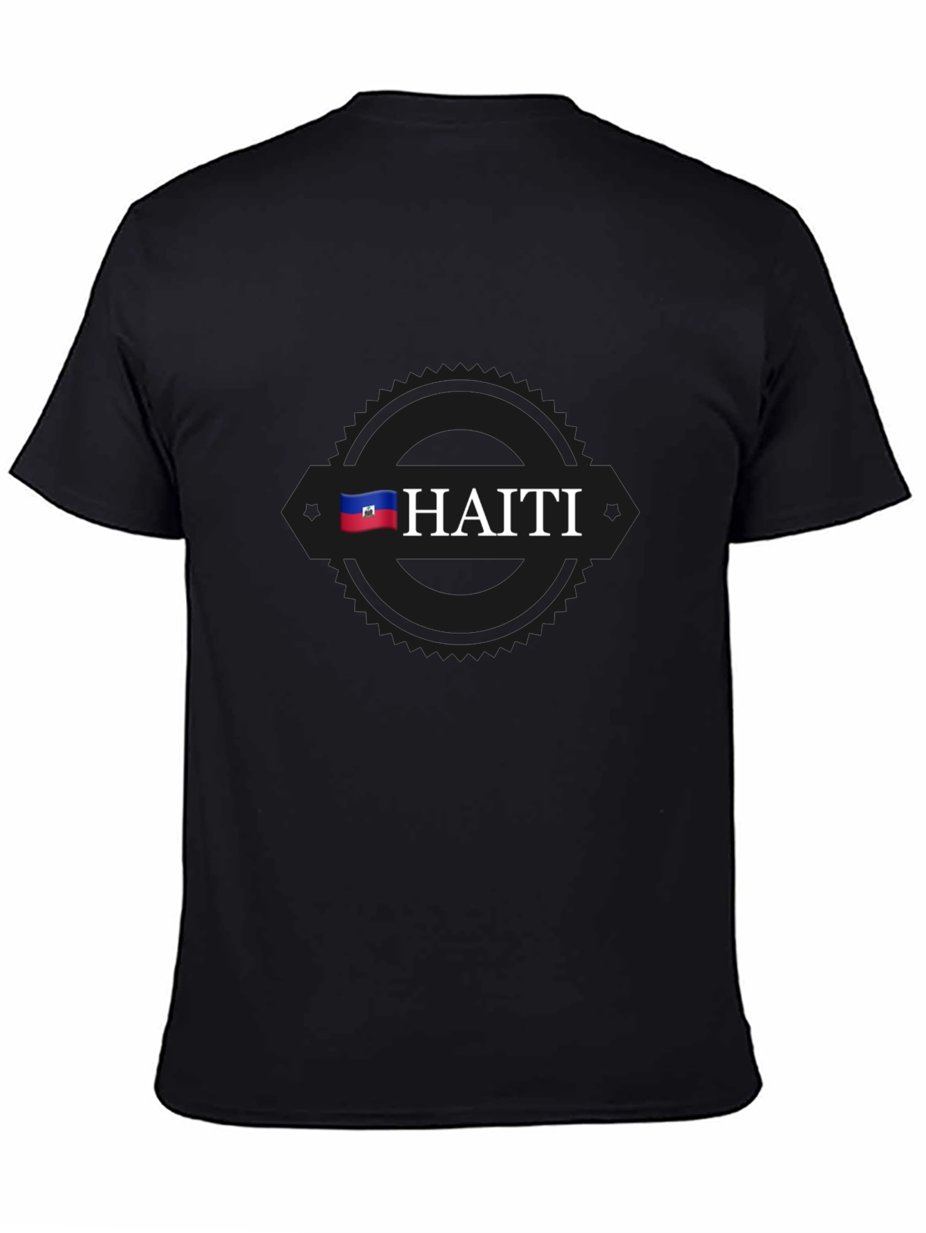 Haiti Flag T-Shirt - Black