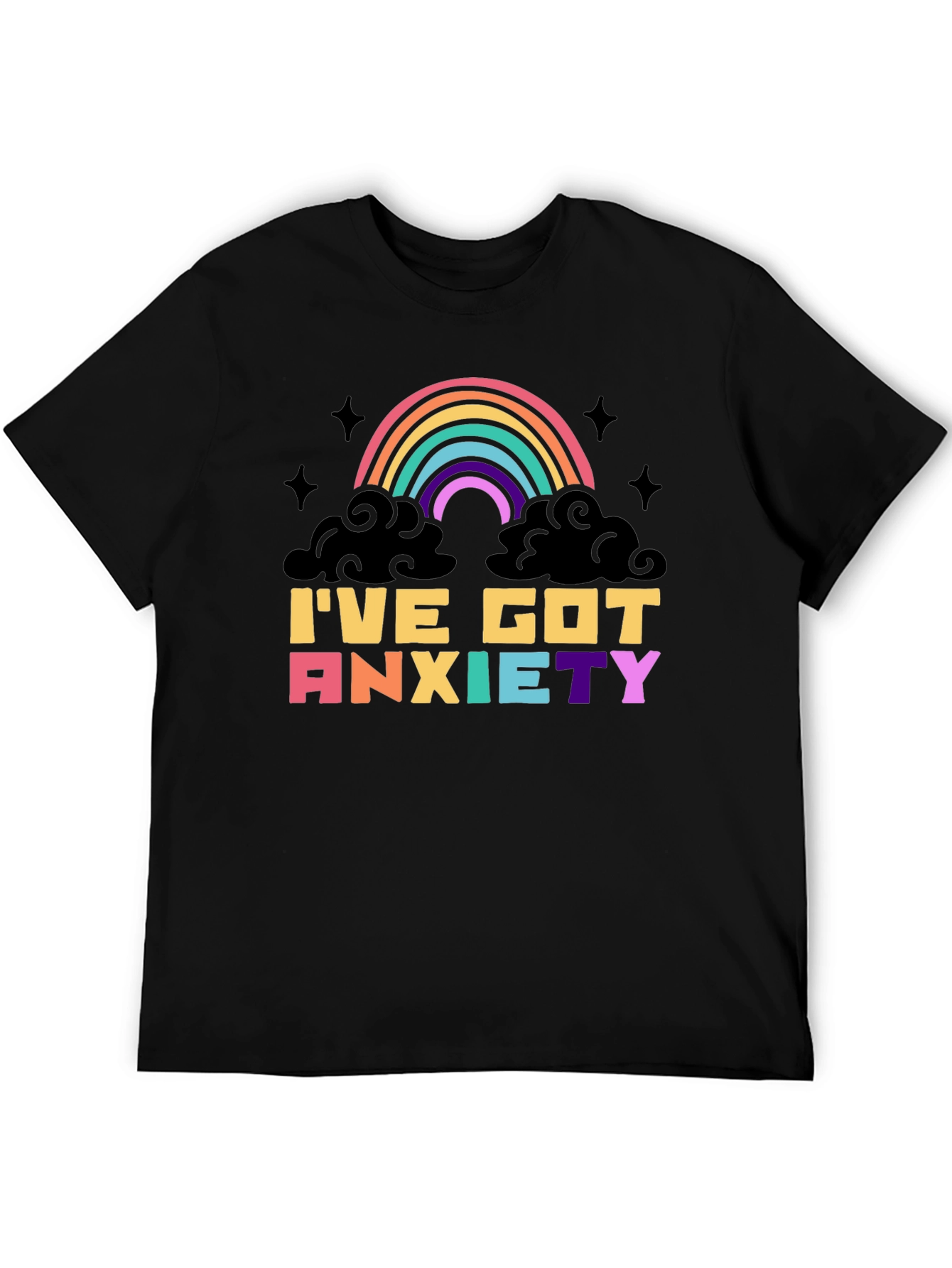 Anxiety Rainbow Graphic Tee