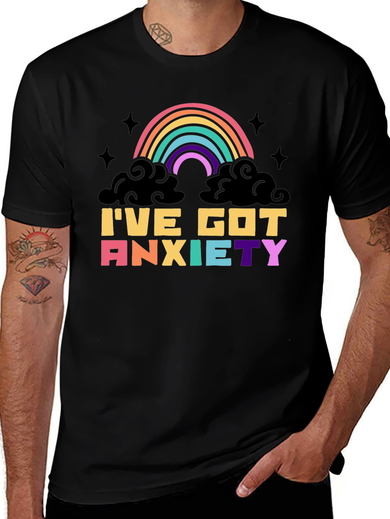 Anxiety Rainbow Graphic Tee
