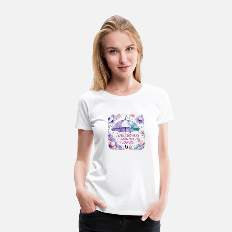 April Showers Bring May Flowers – Spring Floral T-