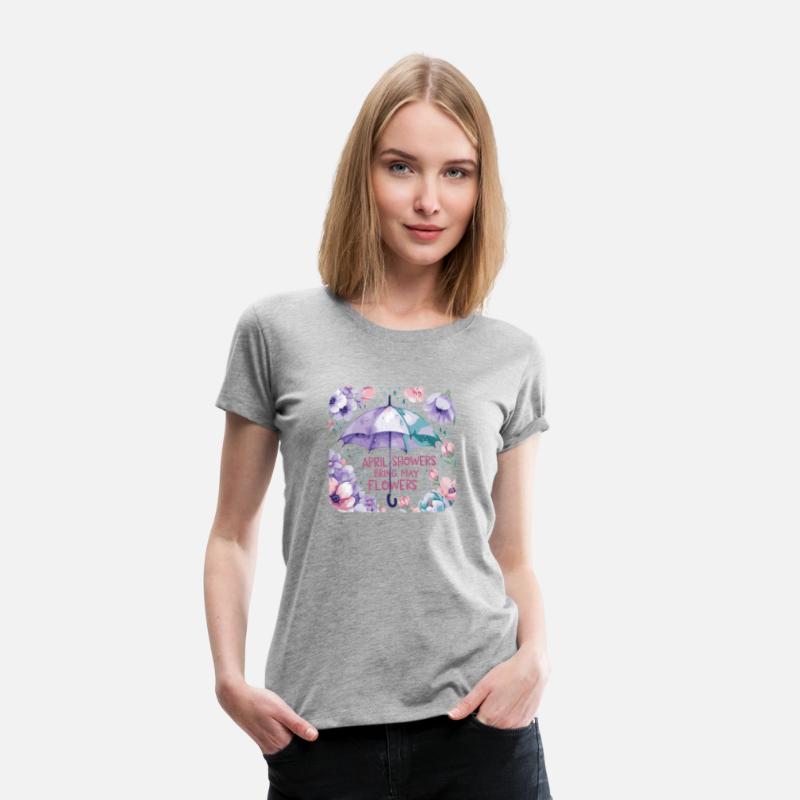 April Showers Bring May Flowers – Spring Floral T-
